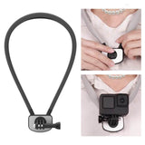 Maxbell Selfie Neck Holder Mount Versatile Adjustable for Action Cameras Accessories Black