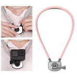 Maxbell Selfie Neck Holder Mount Versatile Adjustable for Action Cameras Accessories Pink