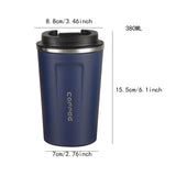 Maxbell Vacuum Insulated Tumbler 380ml Portable Leakproof Stainless Steel Travel Mug Blue