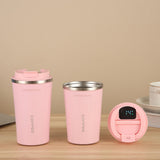 Maxbell Vacuum Insulated Tumbler 380ml Portable Leakproof Stainless Steel Travel Mug Pink