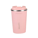 Maxbell Vacuum Insulated Tumbler 380ml Portable Leakproof Stainless Steel Travel Mug Pink