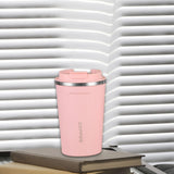 Maxbell Vacuum Insulated Tumbler 380ml Portable Leakproof Stainless Steel Travel Mug Pink