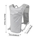 Maxbell Running Hydration Vest Backpack Adjustable Daypack for Hiking Riding Camping Gray
