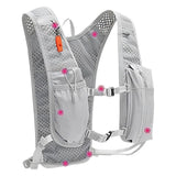 Maxbell Running Hydration Vest Backpack Adjustable Daypack for Hiking Riding Camping Gray