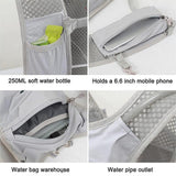 Maxbell Running Hydration Vest Backpack Adjustable Daypack for Hiking Riding Camping Gray
