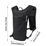 Maxbell Running Hydration Vest Backpack Adjustable Daypack for Hiking Riding Camping Black