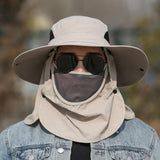 Maxbell Mens Fishing Cap Breathable Foldable Beach Cap for Hiking Gardening Climbing