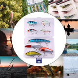 Maxbell Multi Jointed Fishing Lures Portable Lifelike Swimbaits for Trout Perch Pond 8pcs
