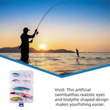 Maxbell Multi Jointed Fishing Lures Portable Lifelike Swimbaits for Trout Perch Pond 8pcs