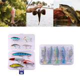 Maxbell Multi Jointed Fishing Lures Portable Lifelike Swimbaits for Trout Perch Pond 8pcs