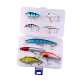 Maxbell Multi Jointed Fishing Lures Portable Lifelike Swimbaits for Trout Perch Pond 8pcs