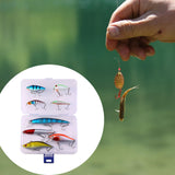 Maxbell Multi Jointed Fishing Lures Portable Lifelike Swimbaits for Trout Perch Pond 8pcs