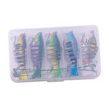 Maxbell Multi Jointed Fishing Lures Portable Lifelike Swimbaits for Trout Perch Pond 10pcs