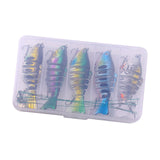 Maxbell Multi Jointed Fishing Lures Portable Lifelike Swimbaits for Trout Perch Pond 10pcs