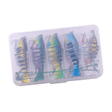 Maxbell Multi Jointed Fishing Lures Portable Lifelike Swimbaits for Trout Perch Pond 10pcs