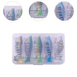 Maxbell Multi Jointed Fishing Lures Portable Lifelike Swimbaits for Trout Perch Pond 10pcs