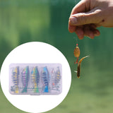 Maxbell Multi Jointed Fishing Lures Portable Lifelike Swimbaits for Trout Perch Pond 10pcs