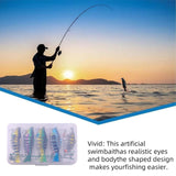 Maxbell Multi Jointed Fishing Lures Portable Lifelike Swimbaits for Trout Perch Pond 10pcs