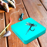 Maxbell Fly Box Fishing Tackle Storage Container Fly Hook Box Fly Fishing Tackle Box Blue