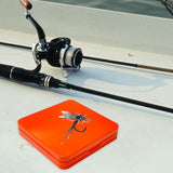 Maxbell Fly Box Fishing Tackle Storage Container Fly Hook Box Fly Fishing Tackle Box Orange