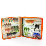 Maxbell Fly Box Fishing Tackle Storage Container Fly Hook Box Fly Fishing Tackle Box Orange