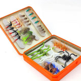 Maxbell Fly Box Fishing Tackle Storage Container Fly Hook Box Fly Fishing Tackle Box Orange