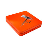 Maxbell Fly Box Fishing Tackle Storage Container Fly Hook Box Fly Fishing Tackle Box Orange
