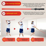 Maxbell Golf Swing Trainer Adults Golf Grip Trainer for Flexibility Hitting Chipping Red