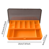 Maxbell Fishing Tackle Box Sturdy Lure Box for Enthusiast Outdoor Fishing Freshwater Orange