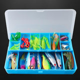Maxbell Fishing Tackle Box Sturdy Lure Box for Enthusiast Outdoor Fishing Freshwater Blue