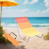 Maxbell Foldable Beach Chair Portable Non Slip Stable Lightweight Outdoor recliner Orange