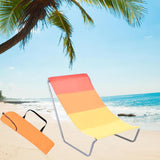 Maxbell Foldable Beach Chair Portable Non Slip Stable Lightweight Outdoor recliner Orange