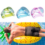 Maxbell Pool Float with Canopy with Cup Holder Compact Lounger for Lake Summer Beach green