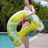 Maxbell Pool Float with Canopy with Cup Holder Compact Lounger for Lake Summer Beach green