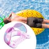 Maxbell Pool Float with Canopy with Cup Holder Compact Lounger for Lake Summer Beach pink