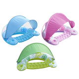 Maxbell Inflatable Pool Float with Large Canopy Float Bed for Water Funs Party Travel green