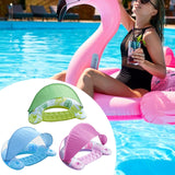Maxbell Inflatable Pool Float with Large Canopy Float Bed for Water Funs Party Travel green
