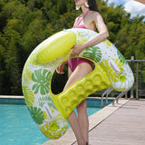 Maxbell Inflatable Pool Float with Large Canopy Float Bed for Water Funs Party Travel green
