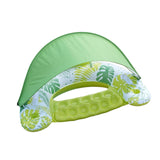 Maxbell Inflatable Pool Float with Large Canopy Float Bed for Water Funs Party Travel green