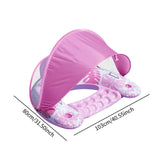 Maxbell Inflatable Pool Float with Large Canopy Float Bed for Water Funs Party Travel pink