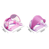 Maxbell Inflatable Pool Float with Large Canopy Float Bed for Water Funs Party Travel pink