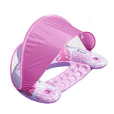 Maxbell Inflatable Pool Float with Large Canopy Float Bed for Water Funs Party Travel pink