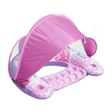 Maxbell Inflatable Pool Float with Large Canopy Float Bed for Water Funs Party Travel pink