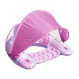 Maxbell Inflatable Pool Float with Large Canopy Float Bed for Water Funs Party Travel pink