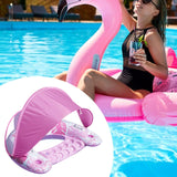 Maxbell Inflatable Pool Float with Large Canopy Float Bed for Water Funs Party Travel pink