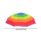 Maxbell Hands Free Umbrella Hat Compact Fishing Umbrella Cap for Walking Summer Gift Rainbow