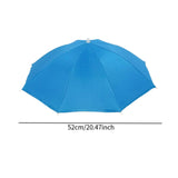 Maxbell Hands Free Umbrella Hat Compact Fishing Umbrella Cap for Walking Summer Gift Blue