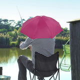 Maxbell Hands Free Umbrella Hat Compact Fishing Umbrella Cap for Walking Summer Gift Rose Red