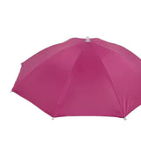 Maxbell Hands Free Umbrella Hat Compact Fishing Umbrella Cap for Walking Summer Gift Rose Red