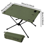 Maxbell Folding Camping Table Practical Picnic Table for Picnic Mountaineering Patio Green